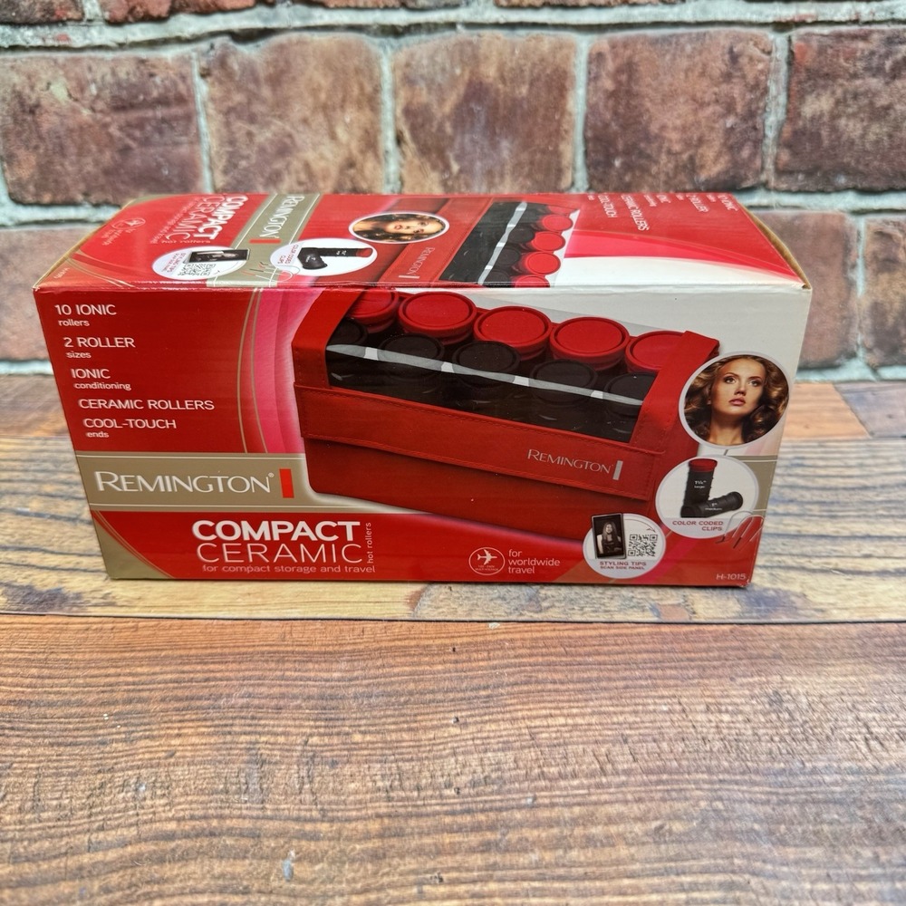 Remington Compact Ceramic Worldwide Voltage Travel Hair Setter Hot Rollers NEW